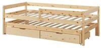en.casa Kinderbett, &raquo;Sonkaj&auml;rvi&laquo; mit 2 Bettk&auml;sten 90x200cm Kiefernholz Natur