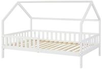en.casa Kinderbett, &raquo;Ydre&laquo; Hausbett Holz 120 x 200 cm Wei&szlig;