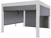 MCW Pavillonseitenteil MCW-L46-S-3x4, 369x205 cm, Stufenlos regulierbar