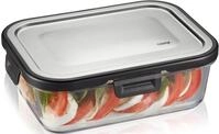 GEFU Lunchbox MILO, Borosilikatglas, Edelstahl, Kunststoff, (1-tlg), gelaserter...