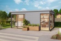 LASITA MAJA Gartenhaus Flachdach 5x4m Holz Domeo 3, BxT: 509x322 cm, ohne