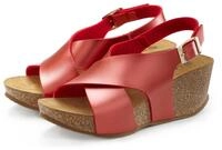 Sandalette LASCANA "Sommerschuh", Damen, Gr. 37, rot, Obermaterial: 100% Lederimitat.