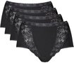 sloggi Maxislip Chic (4er Pack) elastische Spitzeneins&auml;tze, feminin, Baumwollmix,