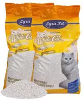 Lyra Pet Katzenstreu 2 x 15 Liter Lyra Pet&reg; White Cat&reg; Katzenstreu Bentonit