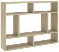 vidaXL Wandregal, Regal Sonoma-Eiche 75x16x55 cm Holzwerkstoff
