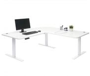 Mendler Eckschreibtisch D40, Computertisch elektrisch h&ouml;henverstellbar 178 x 178 cm