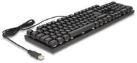 Delock Mechanische USB Gaming Tastatur kabelgebunden 1,6 m schwarz mit RGB