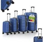 Juskys Trolleyset Rom, 4 Rollen, (4 tlg., 4-teilig), 4 Koffer, 360&deg; Rollen,...