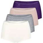sloggi Maxislip Basic+ mit elastischer M&auml;usez&auml;hnchenkante im 4er Pack lila 38