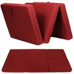 Klappmatratze Premium Klappmatratze, sunnypillow, 15 cm hoch rot 120 cm x 195 cm x 15