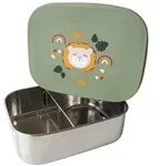 kikadu Lunchbox, Box: Stainless Steel, Lid: 100% Silicone, (1-tlg), L&ouml;we Olive aus