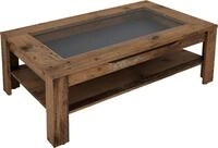 byLIVING Couchtisch RALPH, Tischplatte mit Glaseinlage, Stauraum, 1 Schubkasten,
