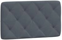 vidaXL Bett Kopfteil-Kissen Dunkelgrau 80 cm Samt (1-tlg)