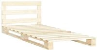 vidaXL Bett, Palettenbett Massivholz Kiefer 90&times;200 cm
