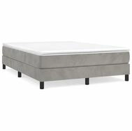 vidaXL Bettgestell, Bettrahmen Hellgrau 140x200 cm Samt