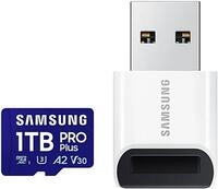 Samsung Pro Plus 1TB + USB-Kartenleser Speicherkarte (1000 GB, UHS Class 3, 180...
