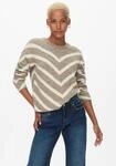 Strickpullover ONLY "ONLELIZA L/S PULLOVER KNT NOOS", Damen, Gr. S, beige (mermaid