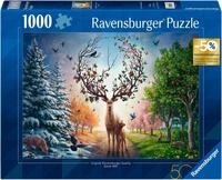 Ravensburger Puzzle Der magische Hirsch und die vier Jahreszeiten, 1000...