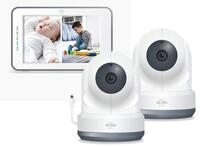 Elro Video-Babyphone, Nachtlicht, Temperaturf&uuml;hler, 3 Schlaflieder, mit 2 Kameras