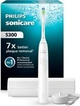 Philips Sonicare Elektrische Zahnb&uuml;rste Series 5300, Aufsteckb&uuml;rsten: 1 St.,...