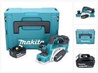 Makita Akku-Falzhobel DKP 180 M1J Akku Hobel 18 V 82 mm + 1x Akku 4,0 Ah +...