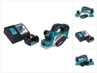 Makita Akku-Falzhobel DKP 180 RT1 Akku Hobel 18 V 82 mm + 1x Akku 5,0 Ah +...