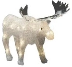 KONSTSMIDE Christbaumschmuck Konstsmide 6225-103 Acryl-Figur Elch Warmwei&szlig; LED