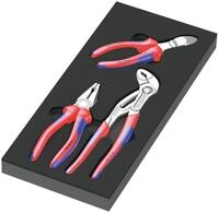 Wera Werkzeugwagen, (3-tlg), Werkzeugmodul 1/3 KNIPEX Zangen Set 1