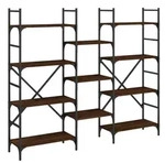 vidaXL B&uuml;cherregal B&uuml;cherregal Braun Eichen-Optik 160x28,5x136,5 cm...