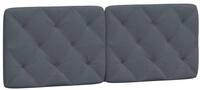 vidaXL Bett Kopfteil-Kissen Dunkelgrau 140 cm Samt (1-tlg)