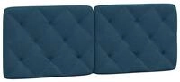 vidaXL Bett Kopfteil-Kissen Blau 140 cm Samt (1-tlg)