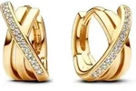 Pandora Ohrring-Set Pandora &Uuml;berkreuzte Pav&eacute; Creolen 263150C01 Ohrringe