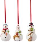 Villeroy & Boch Dekoh&auml;nger Nostalgic Ornaments Ornamente Schneem&auml;nner 3tlg