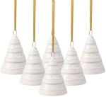 Weihnachtsfigur "Ornamente Tannenbaum Winter Glow 6er Set beige", beige, LIKE....
