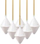 Weihnachtsfigur "Ornamente Doppelkegel Winter Glow 6er Set beige", beige, LIKE....