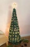 Spetebo K&uuml;nstlicher Weihnachtsbaum Spiral Weihnachtsbaum 150 cm mit 120 LED -...