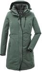 Parka KILLTEC "KOW 165 WMN PRK", Damen, Gr. 36, grau (seegr&uuml;n), Obermaterial: 100%