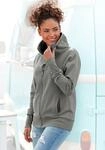 Sweatjacke ELBSAND "Alvis", Damen, Gr. S (36), gr&uuml;n, angeraute Sweatware,