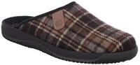 Pantoffel ROHDE "SOLTAU", Herren, Gr. 41, schwarz (schwarz, braun kariert),...