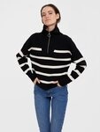 Vero Moda Troyer VMSABA STRIPE LS HIGHNECK BLOUSE GA NOOS