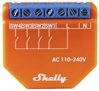 Shelly Szenenaktivierer 12 Aktionen Z-Wave Shelly_W_i4 Smart-Home-Steuerelement