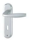 HOPPE Zubeh&ouml;r-Set Hoppe Kurzschildgarnitur NY 1810/273KP Alu.F1 OB...