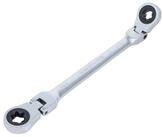 BGS Ratschenringschl&uuml;ssel BGS Doppel-Ratschen-Ringschl&uuml;ssel abwinkelbar mit