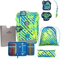 DerDieDas&reg; Schulranzen Exklusiv Neon Schulranzenset 5-teilig (Set, 5-tlg)