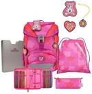 DerDieDas&reg; Schulranzen ErgoFlex Light - Schulranzen Set 5tlg. 800g (Roses)