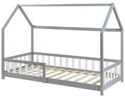 en.casa Hausbett, &raquo;Hesel&laquo; Montessori Bett Kiefernholz Grau 90 x 200 cm