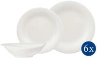 vivo Villeroy & Boch Group Geschirr-Set Essential White Dinner-Set 18tlg,...