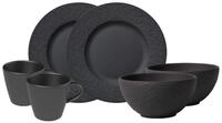 Villeroy & Boch Fr&uuml;hst&uuml;cks-Geschirrset Manufacture Rock, Porzellan, 6-tlg.