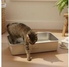 LucyBalu Katzentoilette STEELOO Edelstahl Katzenklo geruchsfrei, Katzentoilette aus