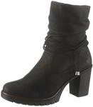 Winterstiefelette RIEKER, Damen, Gr. 39, schwarz, Nubuklederimitat, Schuhe